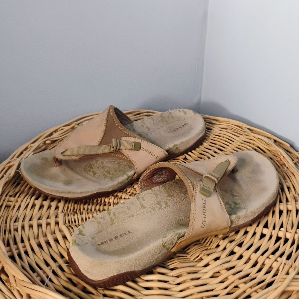 Merrell Women's Size 9 Tan Color Slip on Performance Sandals Sports Strappy - Picture 5 of 7